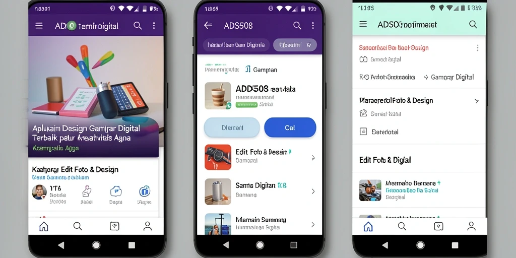 Tampilan antarmuka pengguna aplikasi ADS508 yang modern dan intuitif.