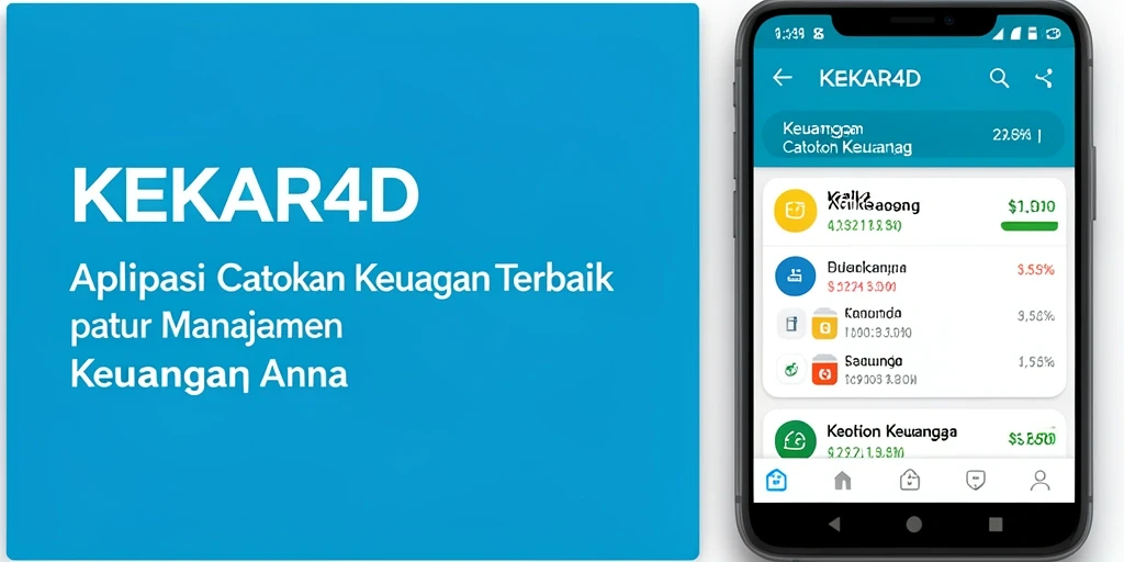 Antarmuka aplikasi KEKAR4D yang user-friendly untuk Catatan Keuangan.