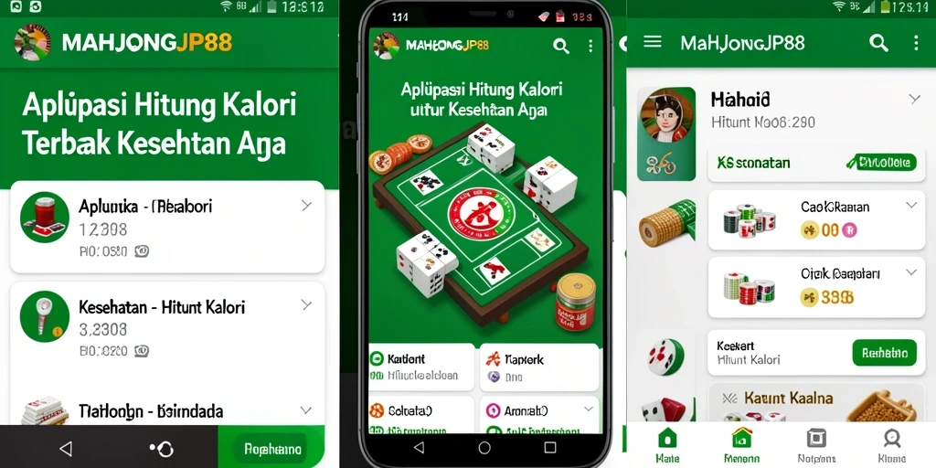 Tampilan antarmuka MAHJONGJP88 yang memudahkan penghitungan kalori harian.