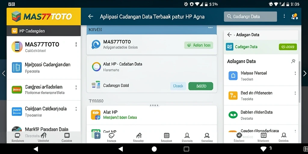 Antarmuka aplikasi MAS77TOTO untuk cadangan data yang mudah digunakan.