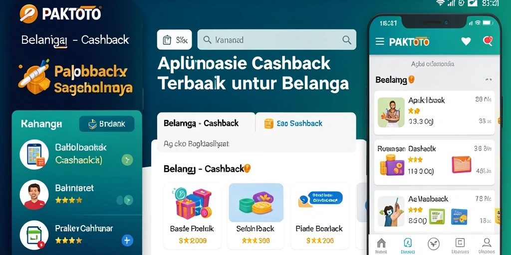 Tampilan antarmuka aplikasi PAKTOTO yang memudahkan untuk mendapatkan cashback.