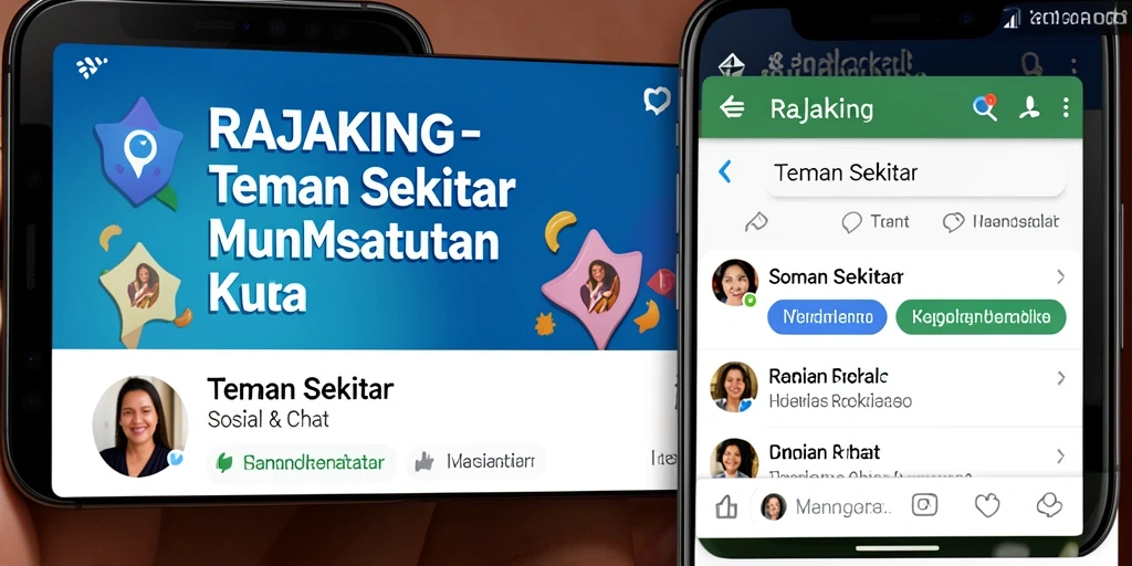 Antarmuka RAJAKING yang memudahkan menjalin pertemanan baru.